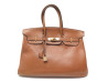 sac a main hermes birkin 35 en cuir togo marron gold