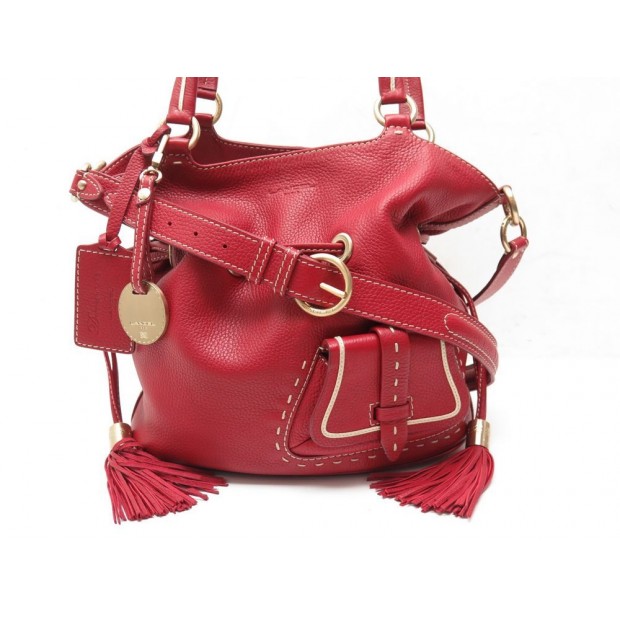 NEUF SAC A MAIN LANCEL 1ER FLIRT A02174 EN CUIR GRAINE ROUGE HAND BAG PURSE 700€