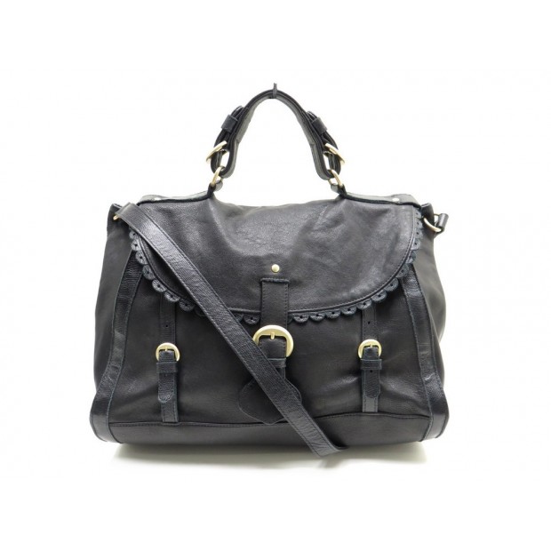 NEUF SAC A MAIN SEE BY CHLOE 33 CM EN CUIR NOIR BANDOULIERE CARTABLE PURSE 320€