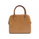 SAC A MAIN SALVATORE FERRAGAMO BOLIDE EN CUIR D AUTRUCHE CAMEL GOLD BAG 2800€