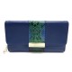 NEUF PORTEFEUILLE SEE BY CHLOE KRISTEN 9P7619-P190 CUIR PYTHON BLEU WALLET 350€