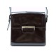 SAC A MAIN YVES SAINT LAURENT 22 CM CUIR MARRON VERNI PATENT LEATHER HAND BAG