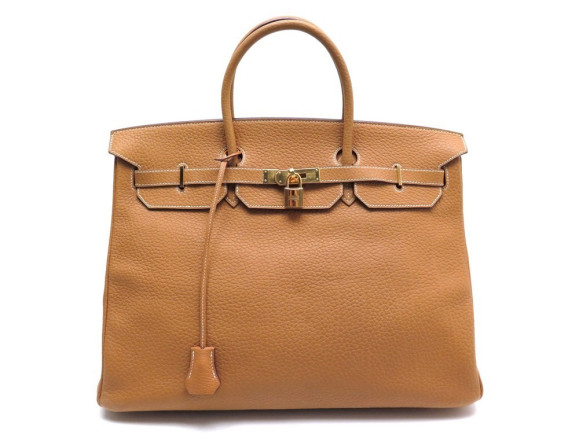 sac a main hermes birkin 40 en cuir ardennes camel