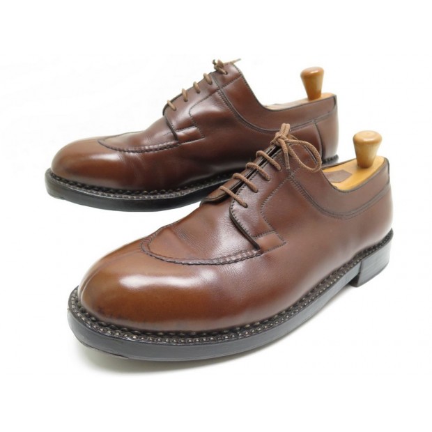 CHAUSSURES JM WESTON 677 CHASSE CUIR MARRON 10.5E 