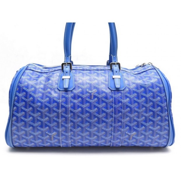 NEUF SAC DE VOYAGE GOYARD CROISIERE 35 EN TOILE BLEUE BAGAGE A MAIN CABINE 1