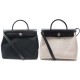 SAC A MAIN HERMES HERBAG 30 CM BANDOULIERE AVEC TOILE NOIRE & BEIGE PURSE 1770€