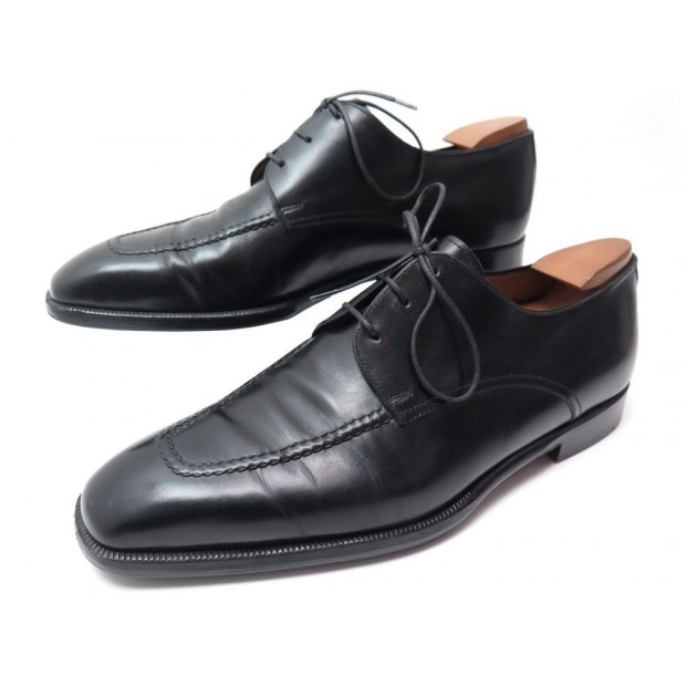 CHAUSSURES BERLUTI ASYMETRIQUE DEMESURE 8 42 CUIR NOIR + EMBAUCHOIRS SHOES 1670€