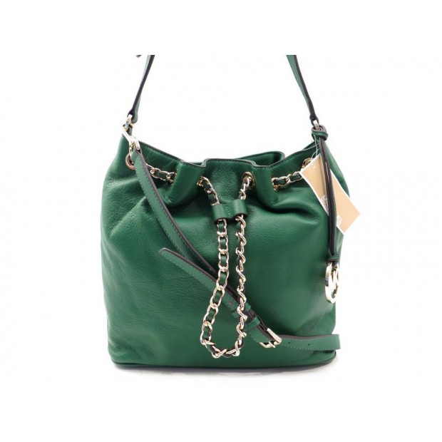 NEUF SAC A MAIN MICHAEL KORS FRANKIE CUIR VERT 