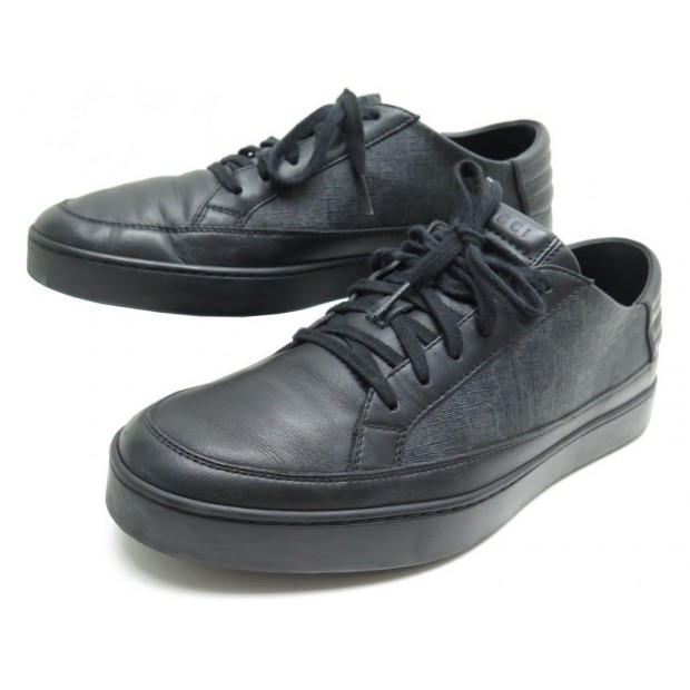 CHAUSSURE GUCCI BASKET TOILE NOIR 44.5 