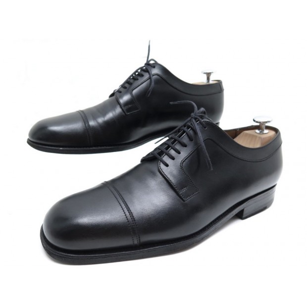  CHAUSSURES JM WESTON DERBIES CUIR NOIR T41 