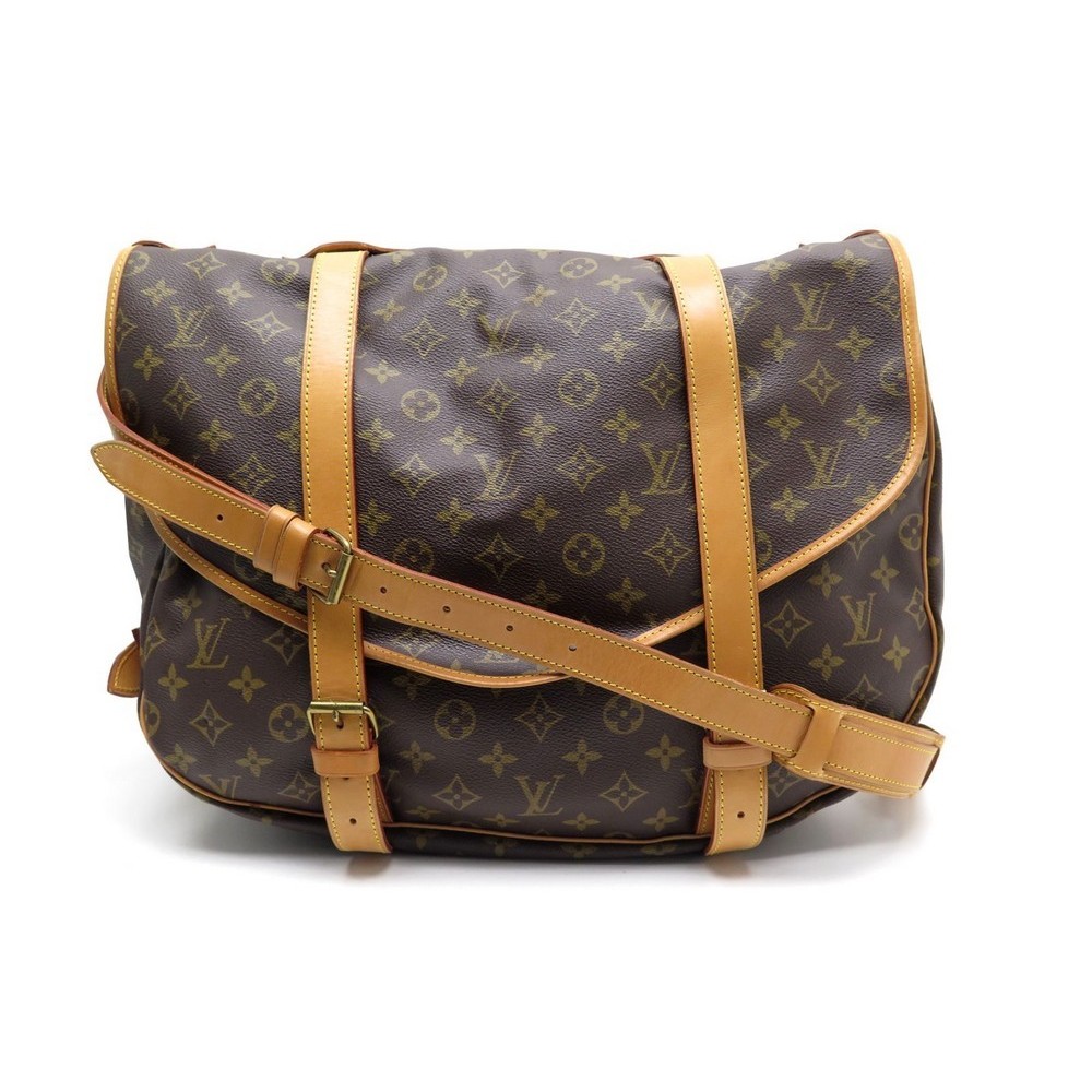 Louis Vuitton Monogram Saumur 43 XL Messenger Bag Brown