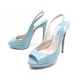 CHAUSSURES PRADA ESCARPINS 36 IT 37 FR EN CUIR DE PYTHON BLEU PUMP SHOES 690€