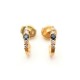 BOUCLES D OREILLES EN OR JAUNE & DIAMANT & SAPHIR GOLD EARRINGS DIAMOND SAPPHIRE