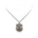 COLLIER CHANEL PLAQUE LOGO CC 42 CM EN METAL GRIS BIJOU JEWEL GREY NECKLACE 400€