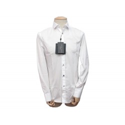 NEUF CHEMISE PHILIPP PLEIN NICE MAN MRP0003 L 52 PLATINUM CUT BLANC SHIRT 500€