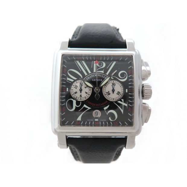 MONTRE FRANCK MULLER CONQUISTADOR 10000 HCC 41 MM AUTO CHRONOGRAPHE ACIER 21150€