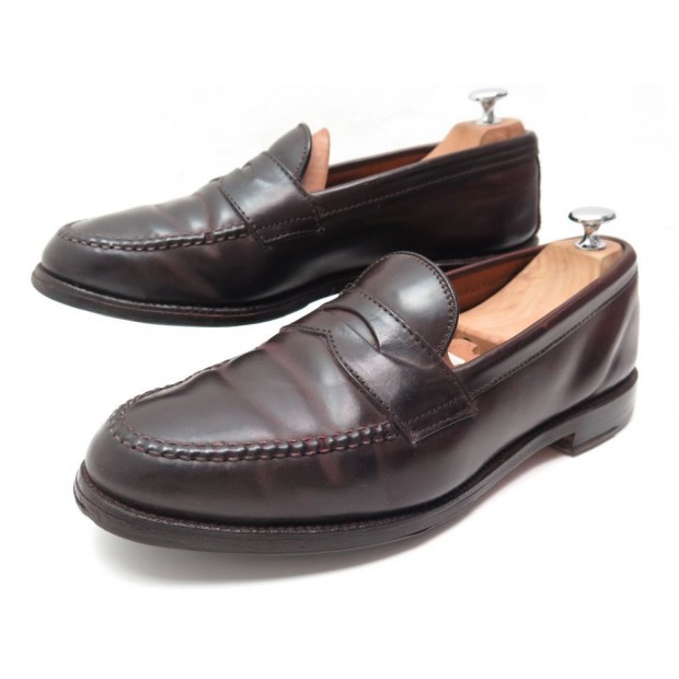 CHAUSSURES ALDEN 986 MOCASSINS 9.5E 43.5 EN CUIR CORDOVAN BORDEAUX SHOES 725€