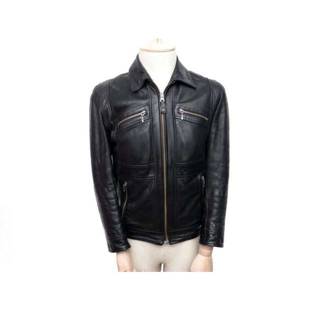 VESTE EN CUIR REDSKINS S 46 CUIR NOIR 