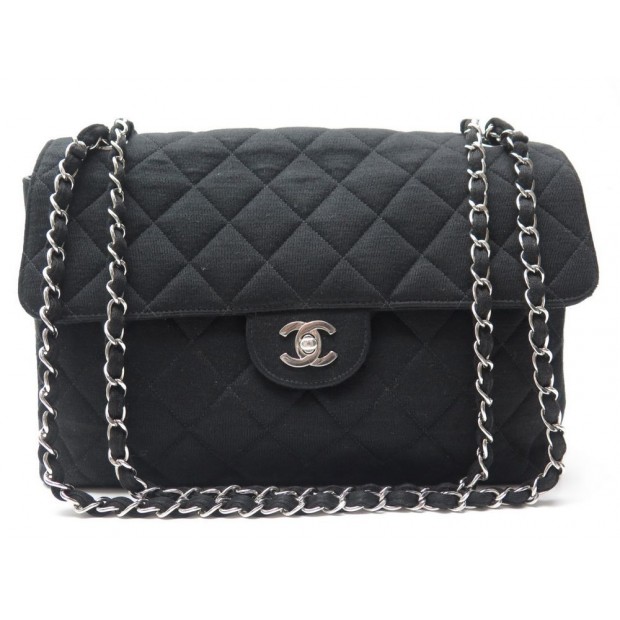 SAC A MAIN CHANEL TIMELESS JERSEY NOIR 