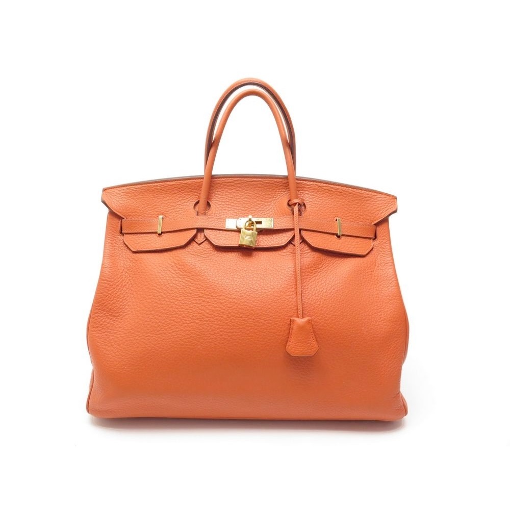 Hermes Birkin 40 Orange Togo Leather