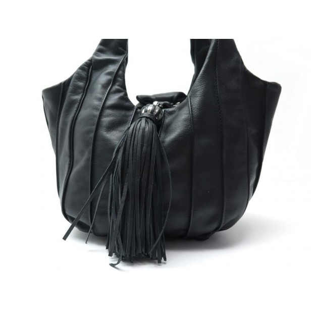 NEUF SAC A MAIN LANCEL PORTE EPAULE EN CUIR NOIR + POCHON BLACK HAND BAG 490€