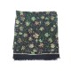 CHALE BALENCIAGA MOTIF FLEURS EN CACHEMIRE NOIR BLACK CASHMERE SCARF SHAWL 295€