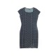 NEUF ROBE FENDI ABITO QUADRO BIG T46 IT 42 FR NOIR A CARREAUX BLANC DRESS 950