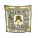 FOULARD HERMES EQUITATION JAPONAISE DE LA PERRIERE CARRE SOIE KAKI SCARF 370€