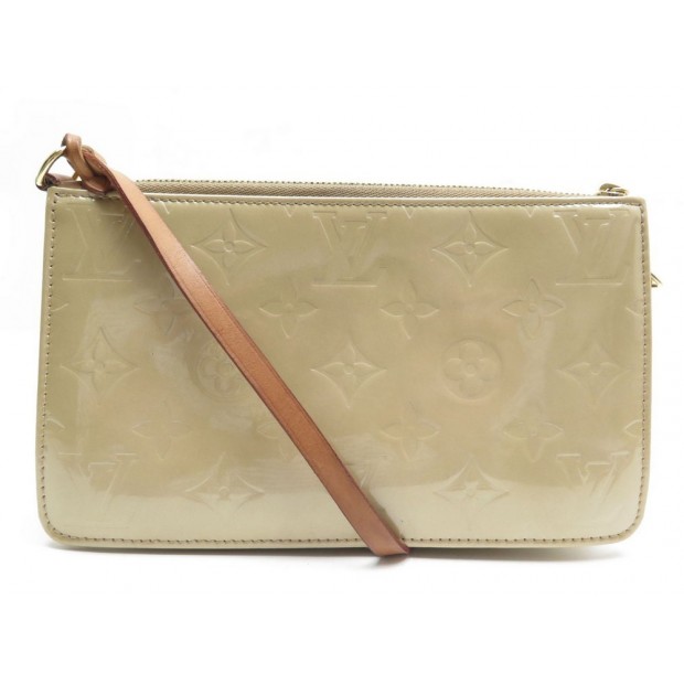 POCHETTE LOUIS VUITTON LEXINGTON CUIR MONOGRAM VERNI BEIGE LEATHER WALLET 600€