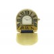 PENDULETTE CARTIER DE VOYAGE PLIANTE QUARTZ EN METAL DORE SMALL TRAVEL CLOCK