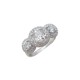 BAGUE EN OR BLANC 18K 4.6 GR T 52 SERTIE DE 70 DIAMANTS 1.93 CARAT RING 8000€