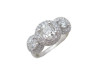 bague en or blanc 18k 4.6 gr t 52 sertie de 70