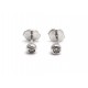 NEUF BOUCLES D'OREILLES GAREL EN OR BLANC & DIAMANTS PUCE SOLITAIRE EARRING 600€