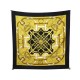 FOULARD HERMES EPERON D'OR PAR HENRI D'ORIGNY EN SOIE NOIR BLACK SILK SCARF 370€