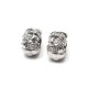 BOUCLES D'OREILLES TIFFANY & CO VANNERIE BASKET WEAVE OR BLANC & DIAMANTS 4800€