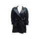 NEUF MANTEAU FENDI 44 IT 40 FR LAINE & SOIE NOIR SMOKING BLACK WOOL COAT NEW