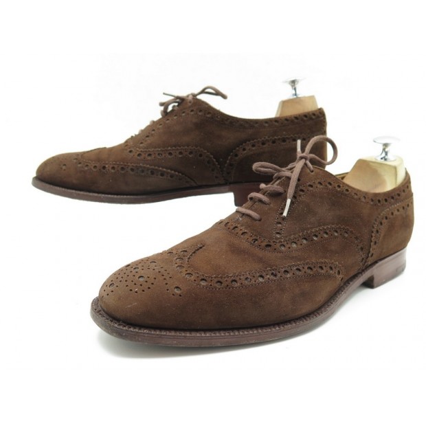 CHAUSSURES CHURCH S BUCK RICHELIEUS 9E 43 EN DAIM MARRON BROWN SUEDE SHOES 700