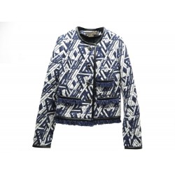 NEUF VESTE LOUIS VUITTON MONOGRAM T36 S BLEU & BLANC WHITE & BLUE JACKET 2400