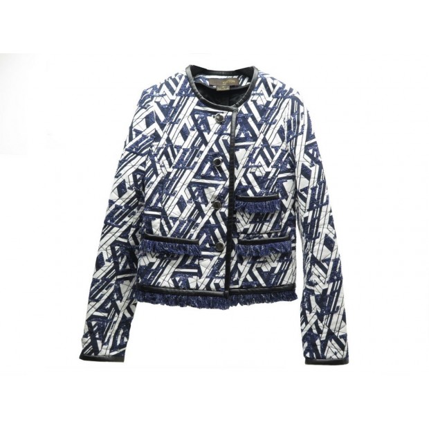 NEUF VESTE LOUIS VUITTON MONOGRAM T36 S BLEU & BLANC WHITE & BLUE JACKET 2400