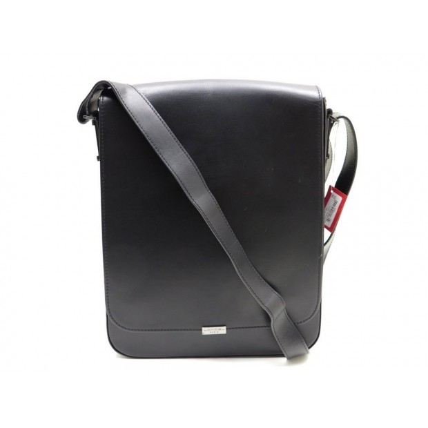 NEUF SAC A MAIN LANCEL MESSENGER VERTICAL A02530 BESACE EN CUIR NOIR PURSE 750€