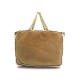 SAC A MAIN CHANEL CABAS EN MOUTON RETOURNE MARRON 37 CM HAND BAG CANVAS PURSE