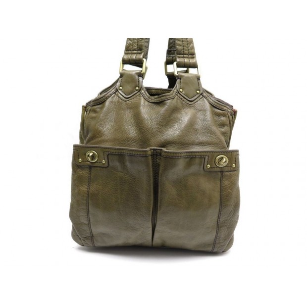 SAC A MAIN MARC BY MARC JACOBS CABAS CUIR KAKI 30 CM KHAKI HAND BAG PURSE 450€