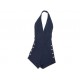 NEUF MAILLOT DE BAIN HERMES EN LYCRA BLEU MARINE T36 S UNE PIECE BLUE SWIMSUIT