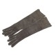 NEUF GANTS HERMES LONG AGNEAU TAUPE FOURRE TAILLE 7.5 GREY LINED GLOVES NEW 690€