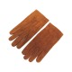 GANTS HERMES CHEMISIER SOIE MARRON T9.5