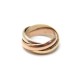 BAGUE CARTIER TRINITY 3 ORS MM B4052700 T51 JAUNE BLANC ROSE 18K 10GR RING 1290€