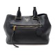 SAC A MAIN PRADA 36 CM CABAS CUIR GRAINE NOIR HANDBAG BLACK LEATHER PURSE 1850€