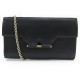 NEUF POCHETTE YVES SAINT LAURENT BOURSE SIXTIES 211272 EN SATIN NOIR SAC 525€