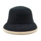 CHAPEAU HERMES TAILLE 57 EN FEUTRE NOIR FEMME WOMEN BLACK FELT HAT 495€