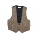 NEUF GILET SAINT LAURENT TAILLE 36 MOTIF PIED DE POULE EN LAINE & SOIE WAISTCOAT